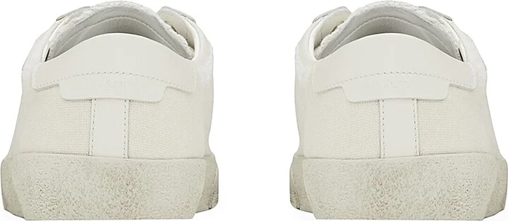 Men's Signature Logo Low-Top Sneakers - Panna - Size 7 - Image 4