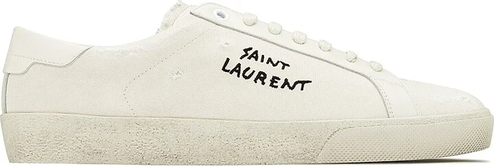 Men's Signature Logo Low-Top Sneakers - Panna - Size 7