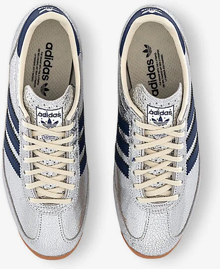 Mens Silver Metallic Collegia Sl 7 Metallic-Leather Low-Top Trainers 3 - Image 2