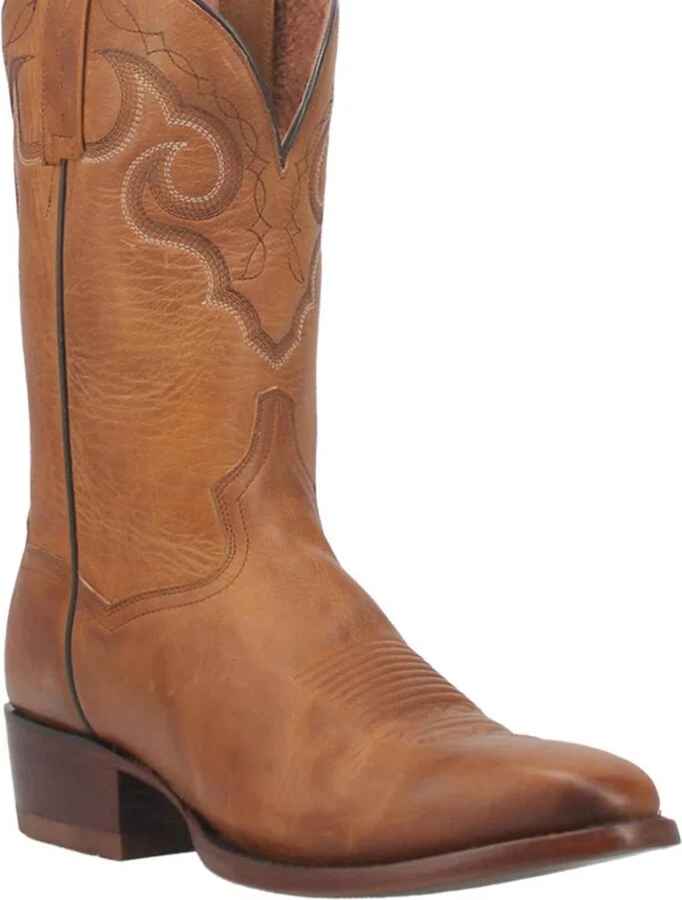 Men's Simon French Taper Toe Cowboy Boot In Tan