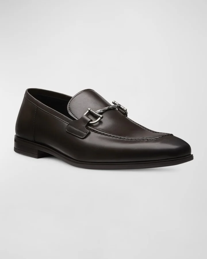 Men's Simon Leather Twist Bit Loafers - Image 11