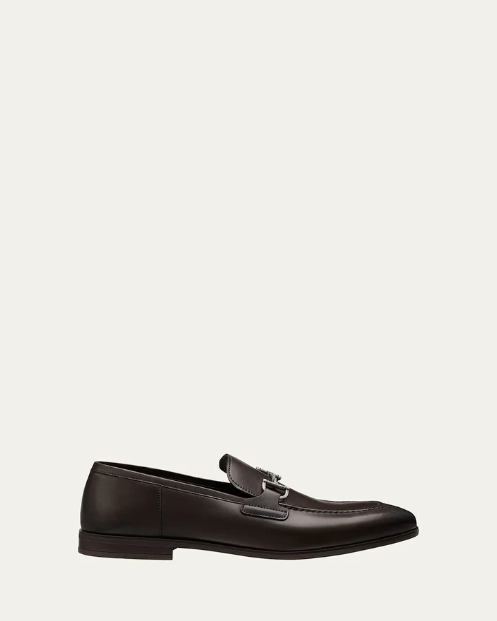 Men's Simon Leather Twist Bit Loafers