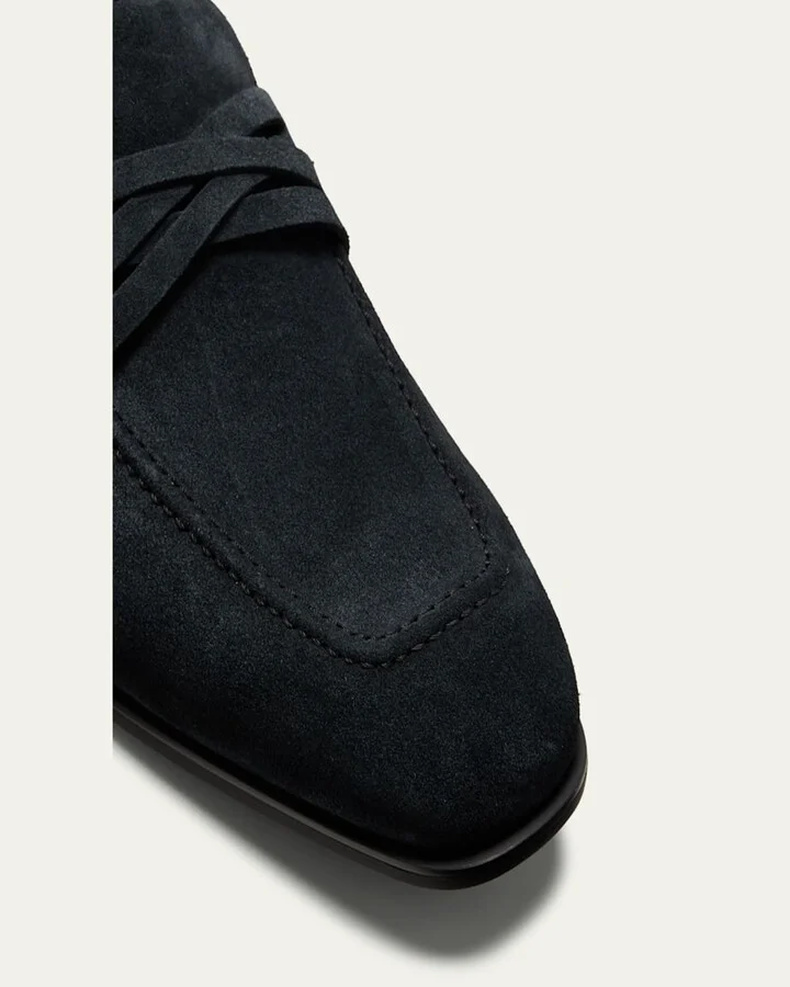 Men's Simon Suede Crisscross Penny Loafers - Image 9