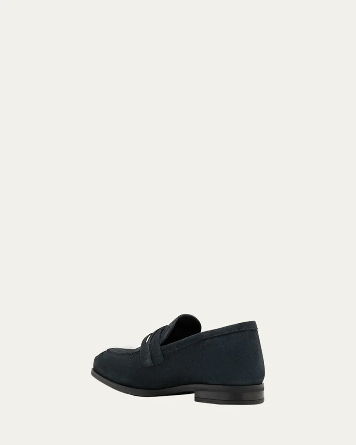 Men's Simon Suede Crisscross Penny Loafers - Image 10
