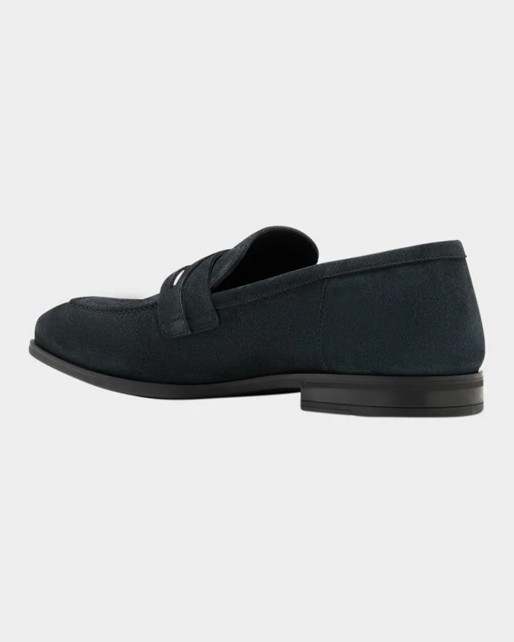 Men's Simon Suede Crisscross Penny Loafers - Image 6