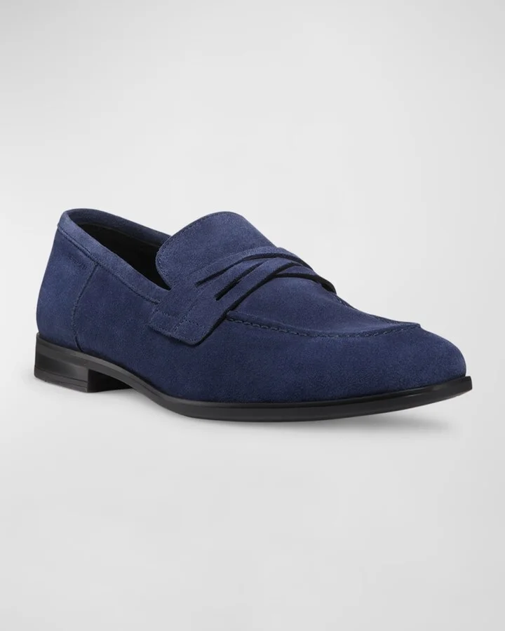 Men's Simon Suede Crisscross Penny Loafers - Image 3