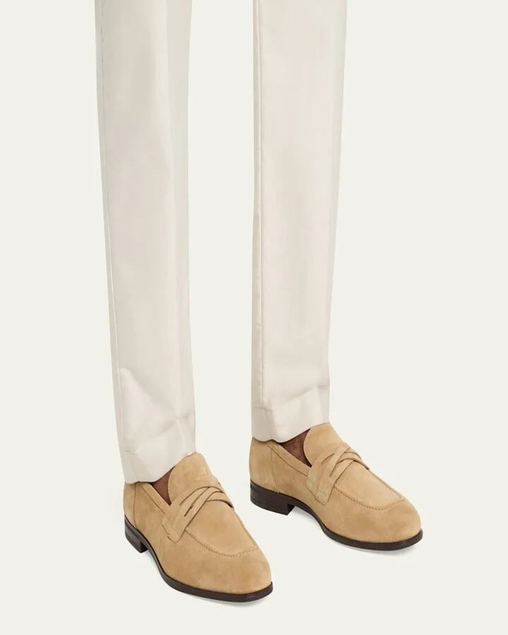 Men's Simon Suede Crisscross Penny Loafers - Image 2