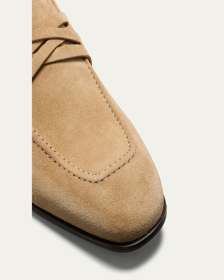 Men's Simon Suede Crisscross Penny Loafers - Image 6