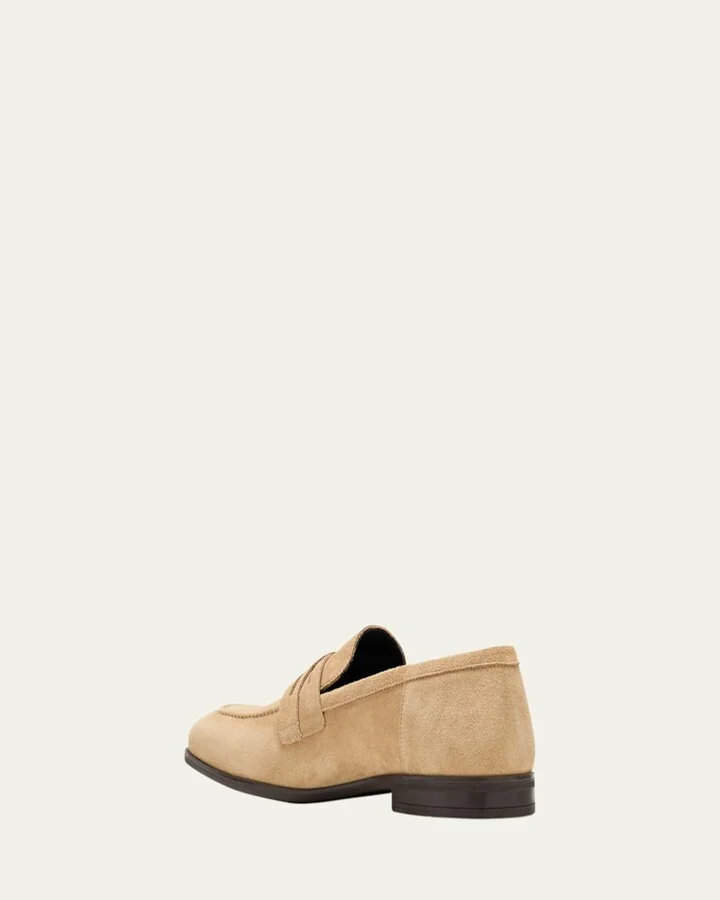 Men's Simon Suede Crisscross Penny Loafers - Image 9