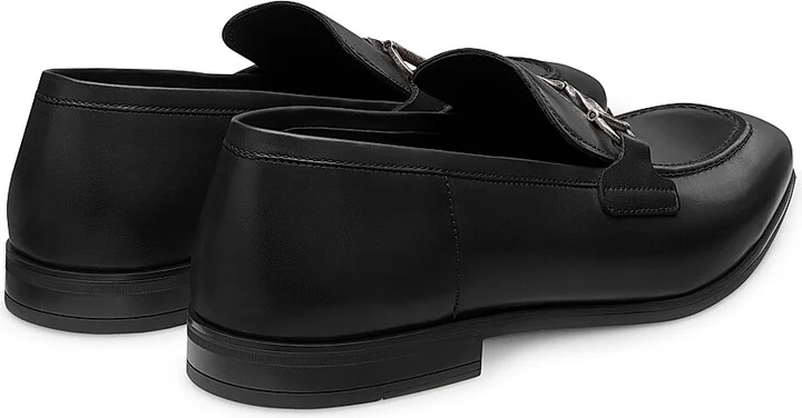 Men's Simon Twistbit Leather Loafers - Black - Size 10 - Image 3