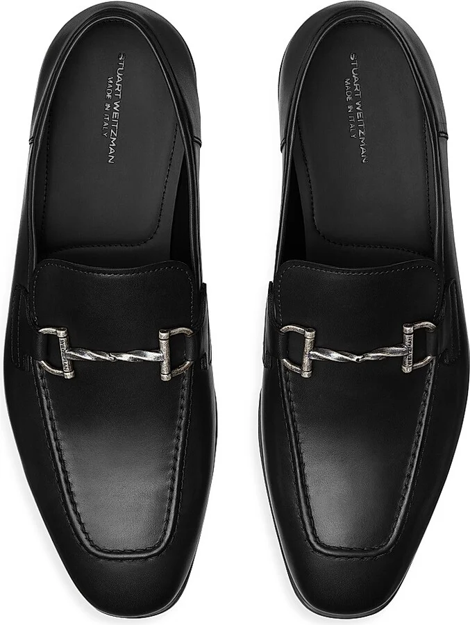 Men's Simon Twistbit Leather Loafers - Black - Size 10 - Image 4