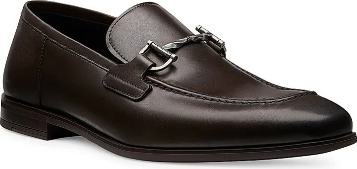 Men's Simon Twistbit Leather Loafers - Black - Size 10 - Image 5