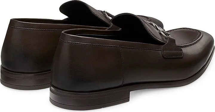 Men's Simon Twistbit Leather Loafers - Black - Size 10 - Image 6