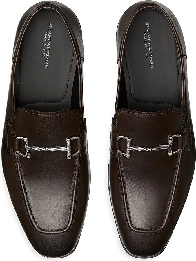 Men's Simon Twistbit Leather Loafers - Black - Size 10 - Image 7