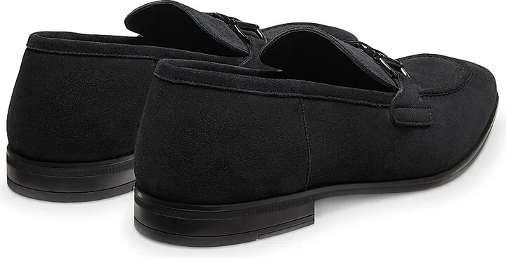 Men's Simon Twistbit Suede Loafers - Black - Size 11 - Image 3