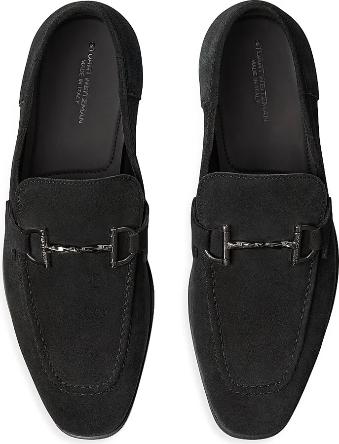 Men's Simon Twistbit Suede Loafers - Black - Size 11 - Image 4