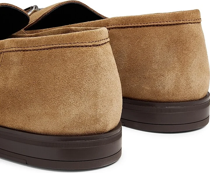 Men's Simon Twistbit Suede Loafers - Black - Size 11 - Image 6