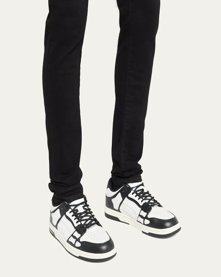 Men's Skel Bicolor Leather Low-Top Sneakers - Image 2