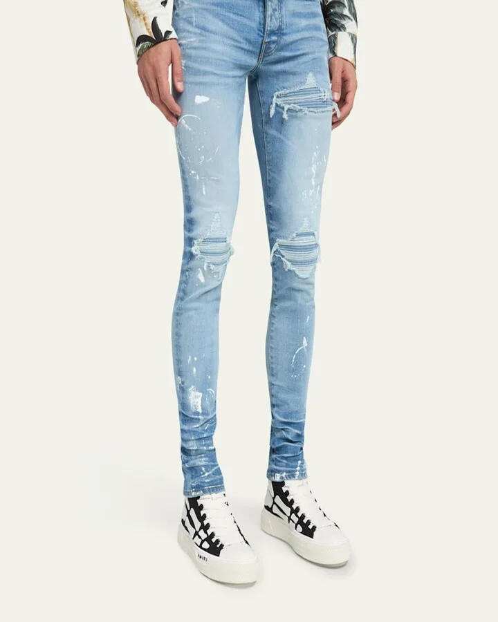 Men's Skel Court Canvas and Leather High-Top Sneakers - Image 8