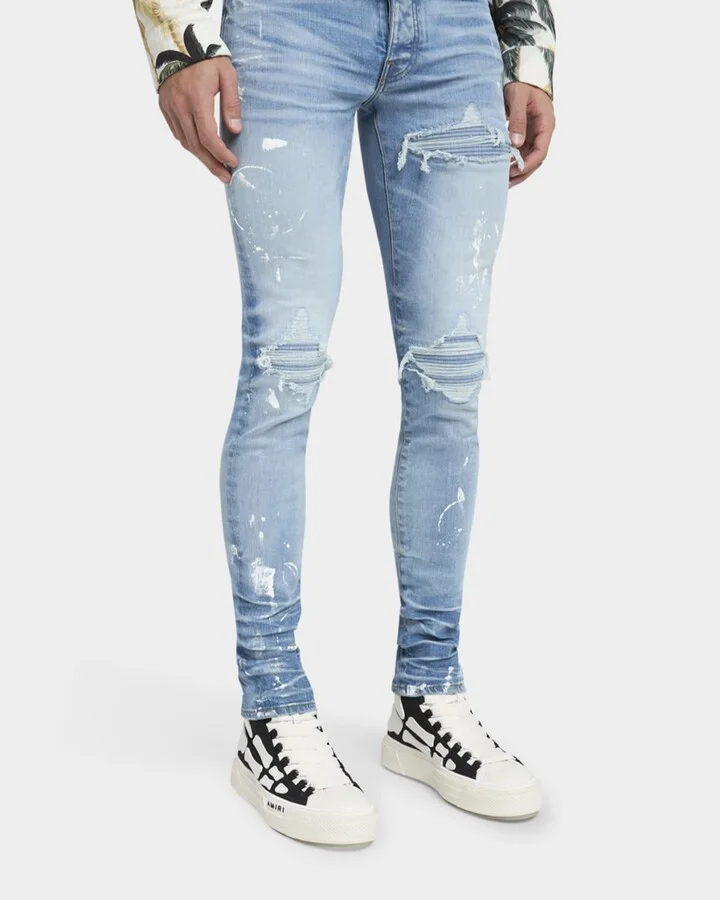 Men's Skel Court Canvas and Leather High-Top Sneakers - Image 4