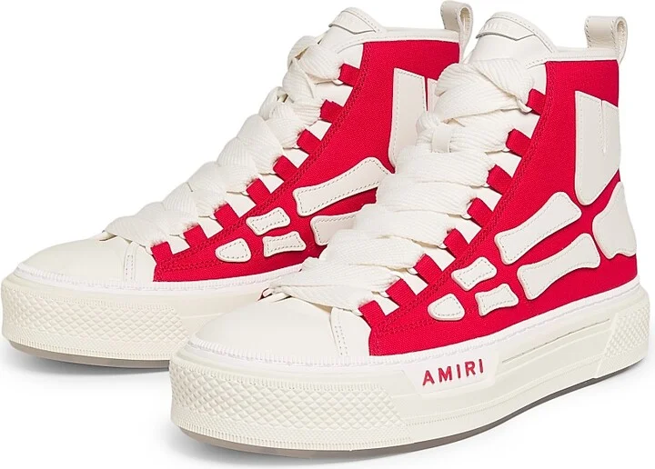 Men's Skel Court Canvas High-Top Sneakers - Varsity Red - Size 15 - Image 2