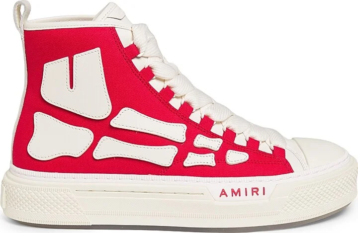 Men's Skel Court Canvas High-Top Sneakers - Varsity Red - Size 15