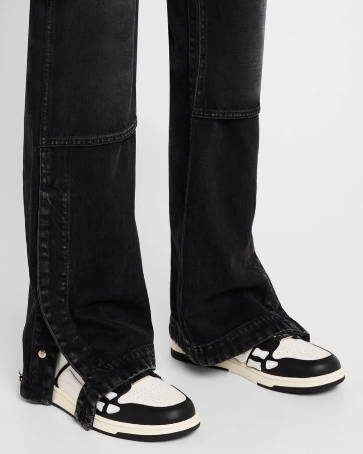 Men's Skel Low-Top Two-Tone Leather Sneakers - Image 5
