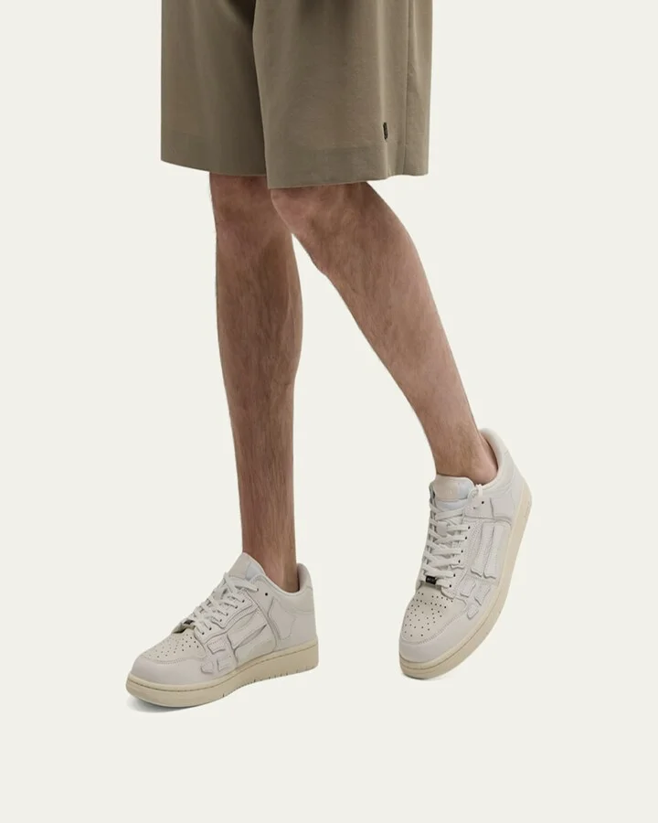 Men's Skel Top Tonal Leather Low-Top Sneakers - Image 3