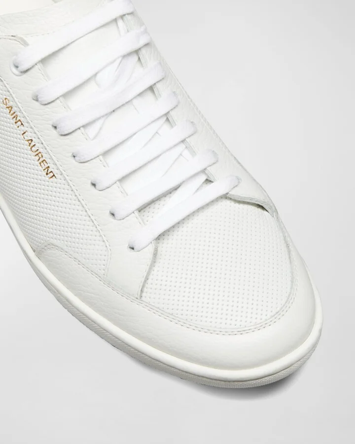 Men's SL/06 Signature Perforated Leather Low-Top Sneakers - Image 8