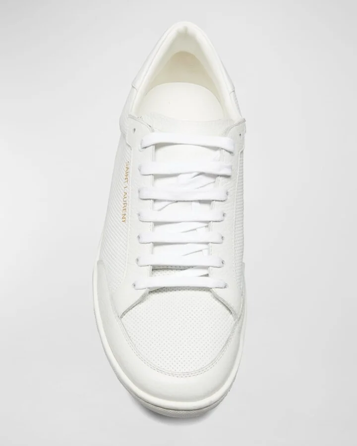 Men's SL/06 Signature Perforated Leather Low-Top Sneakers - Image 10