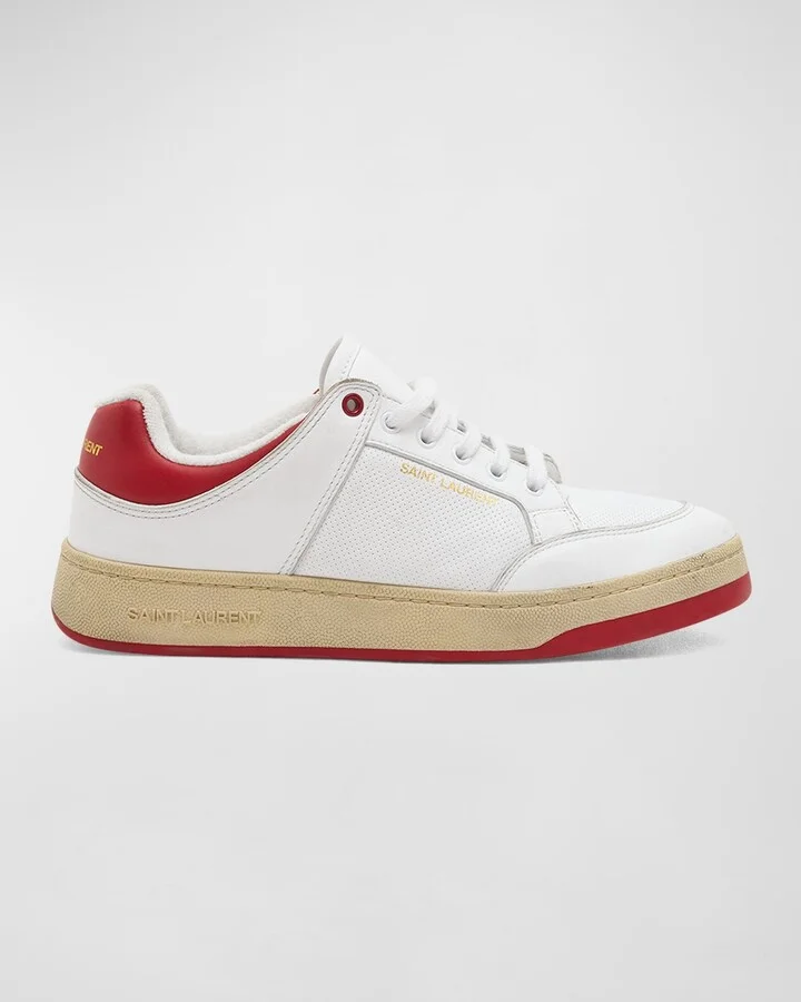 Off White/red