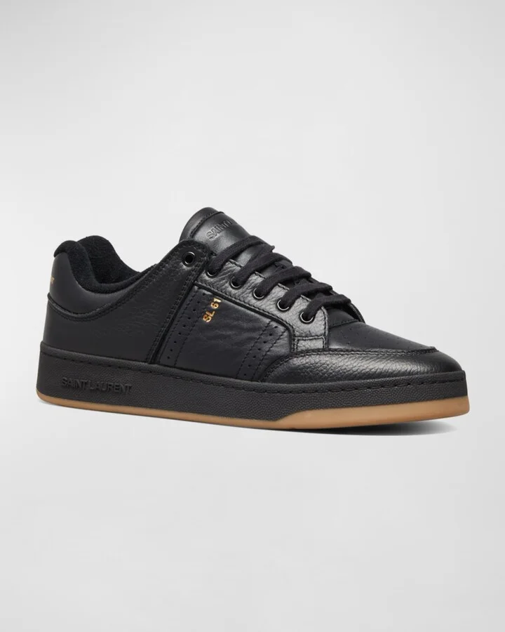 Men's SL/61 Low-Top Leather Sneakers - Image 2