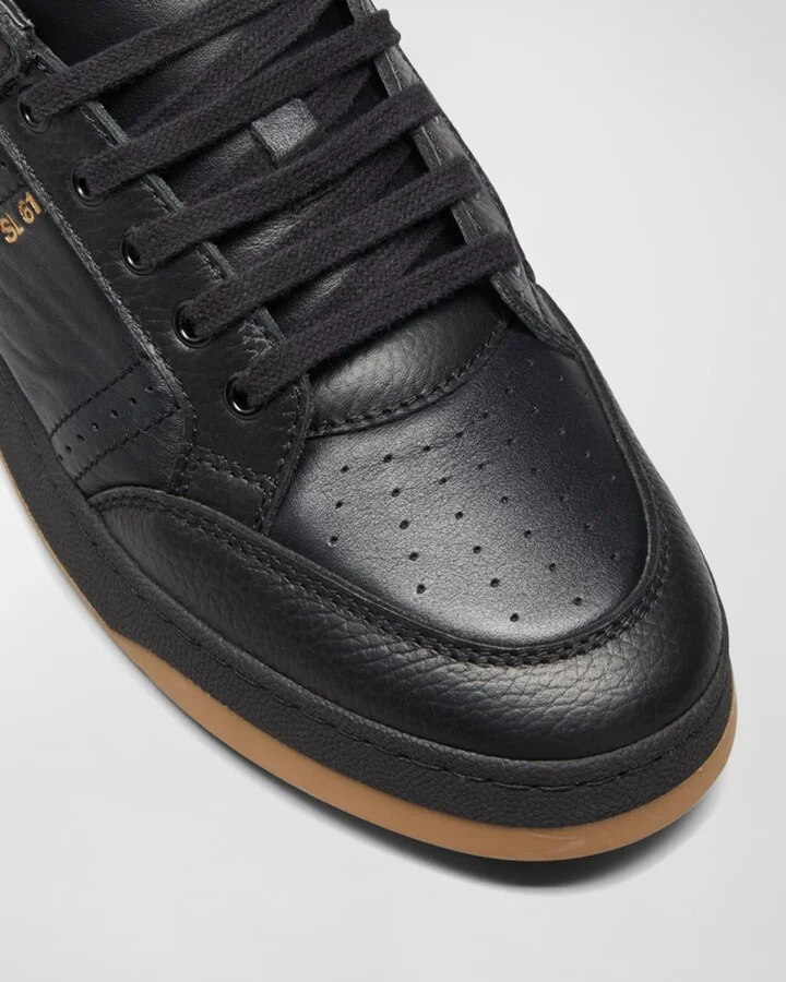 Men's SL/61 Low-Top Leather Sneakers - Image 8