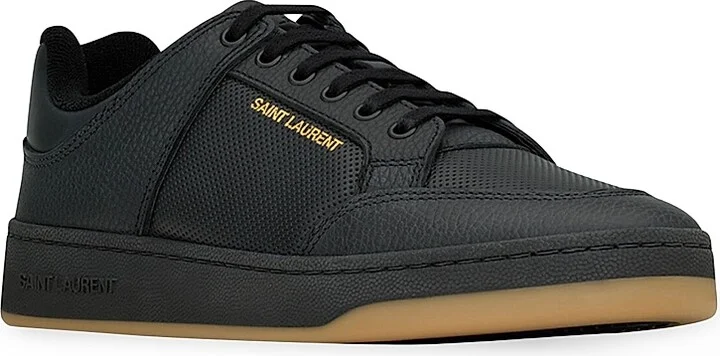 Men's SL/61 Low-Top Sneakers in Perforated Leather - Noir - Size 9 - Image 2