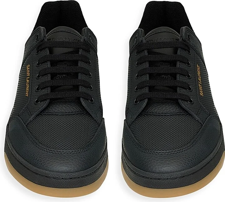 Men's SL/61 Low-Top Sneakers in Perforated Leather - Noir - Size 9 - Image 4