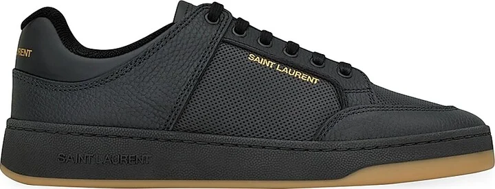 Men's SL/61 Low-Top Sneakers in Perforated Leather - Noir - Size 9