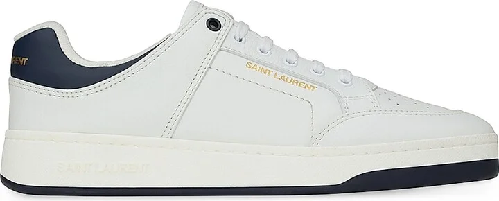 Men's SL/61 Sneakers in Grained Leather - White North Sea - Size 6