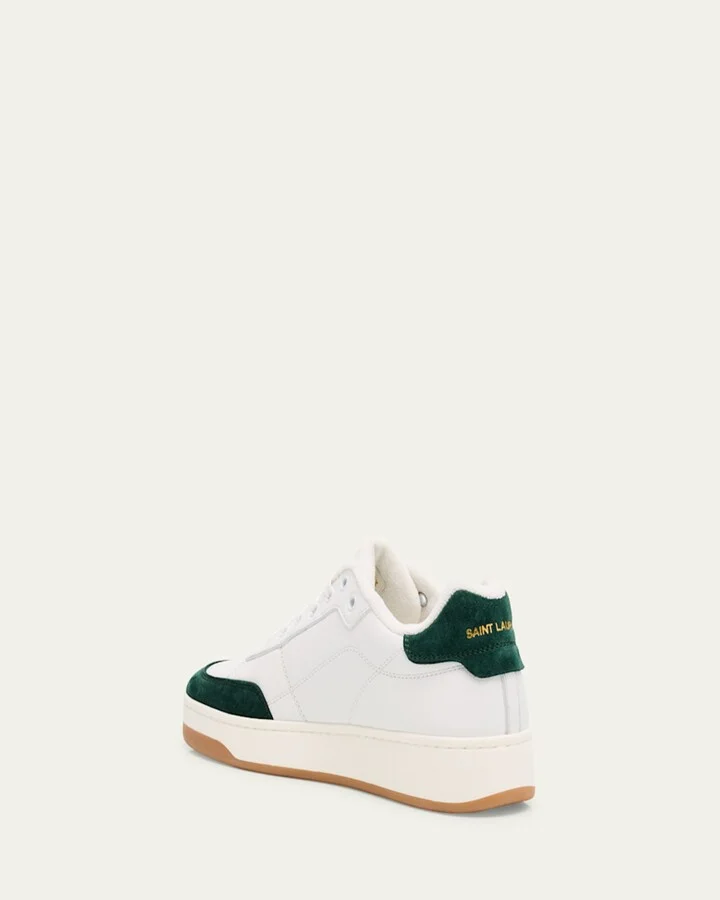 Men's SL61 Leather and Suede Low-Top Sneakers - Image 3