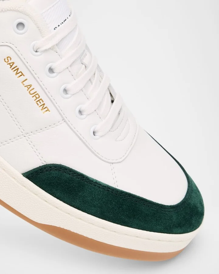 Men's SL61 Leather and Suede Low-Top Sneakers - Image 2
