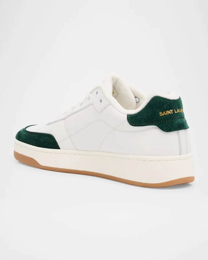 Men's SL61 Leather and Suede Low-Top Sneakers - Image 3