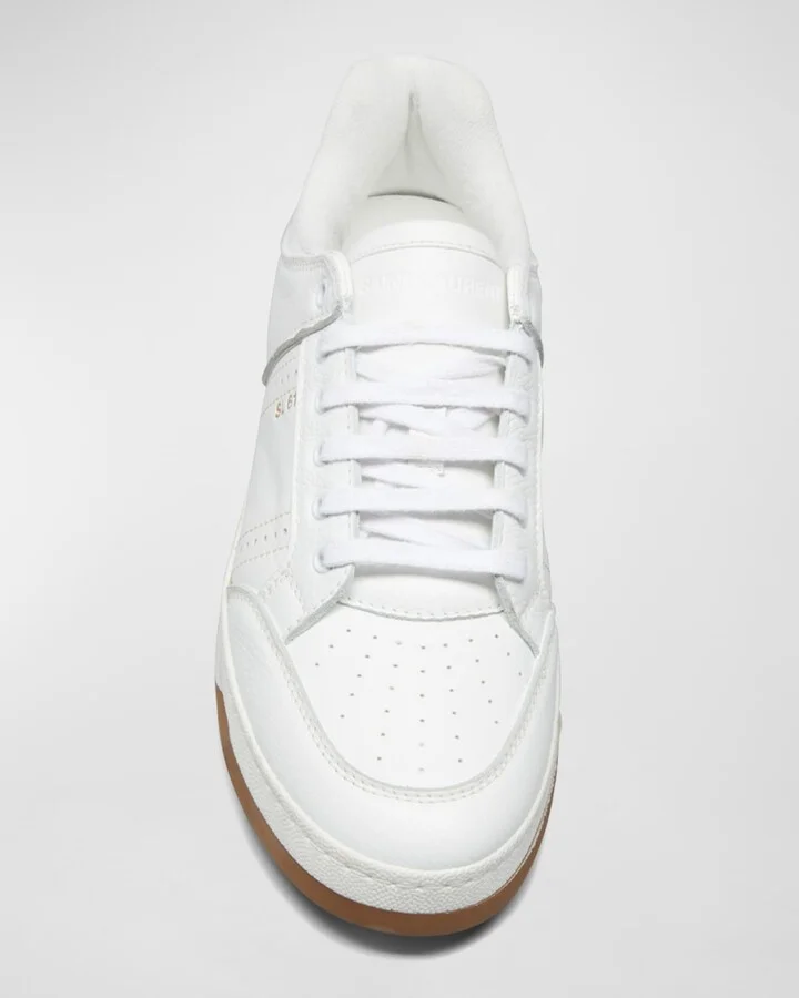 Men's SL61 Perforated Leather Low-Top Sneakers - Image 7