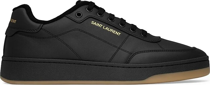 Men's SL61 Sneakers in Smooth Leather - Black - Size 9