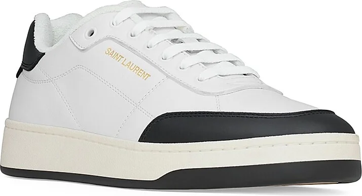 Men's SL61 Sneakers in Smooth Leather - Optic White Black - Size 6 - Image 2
