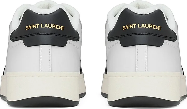 Men's SL61 Sneakers in Smooth Leather - Optic White Black - Size 6 - Image 4