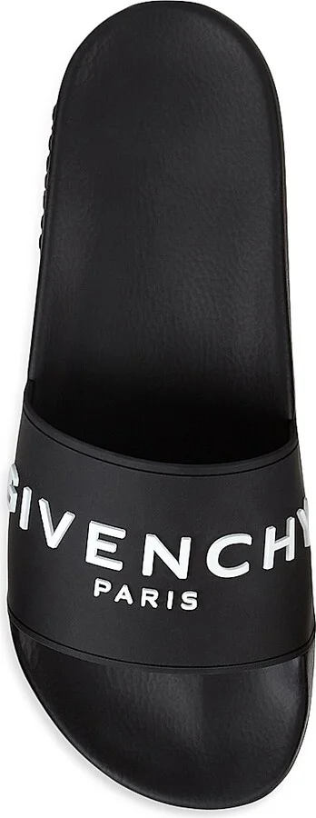 Men's Slide Flat Sandals in Rubber - Black - Size 8 - Image 6