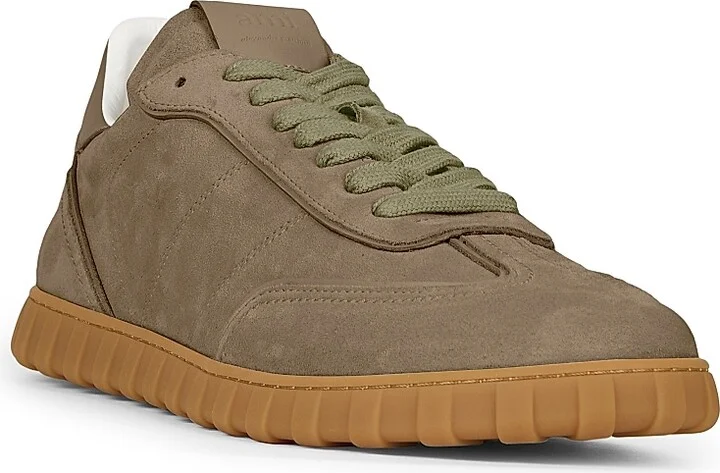 Men's Slim Leather Low-Top Sneakers - Ash - Size 6 - Image 2
