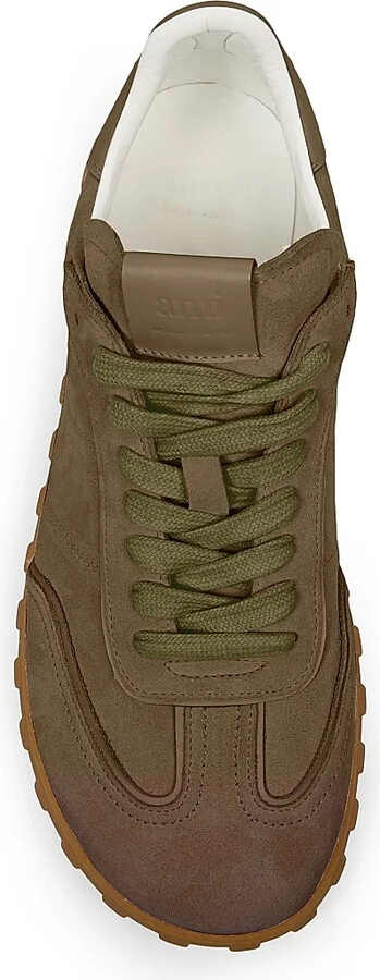 Men's Slim Leather Low-Top Sneakers - Ash - Size 6 - Image 4