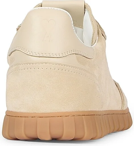 Men's Slim Leather Low-Top Sneakers - Ash - Size 6 - Image 8