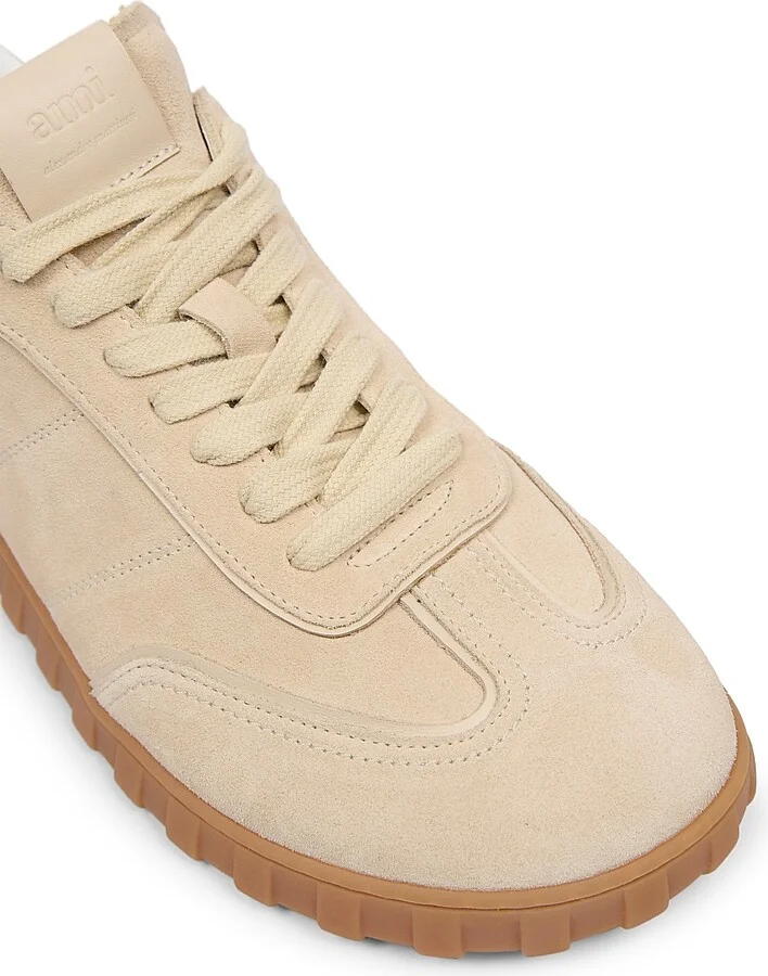 Men's Slim Leather Low-Top Sneakers - Ash - Size 6 - Image 10