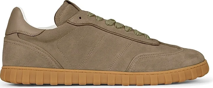Men's Slim Leather Low-Top Sneakers - Ash - Size 6